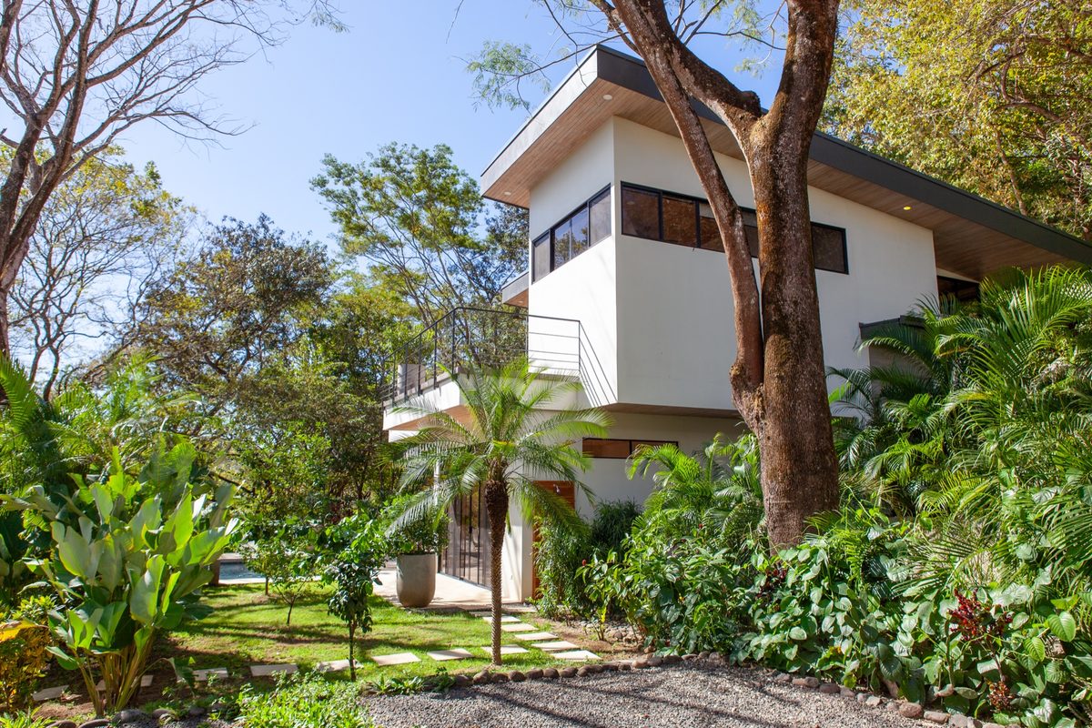 Villa One - villa architecture from the garden