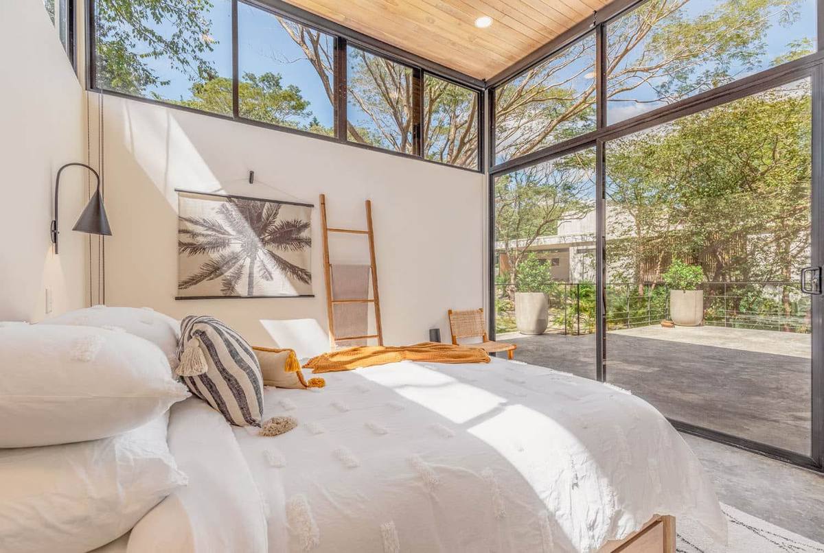 Villa Two - bedroom with garden views